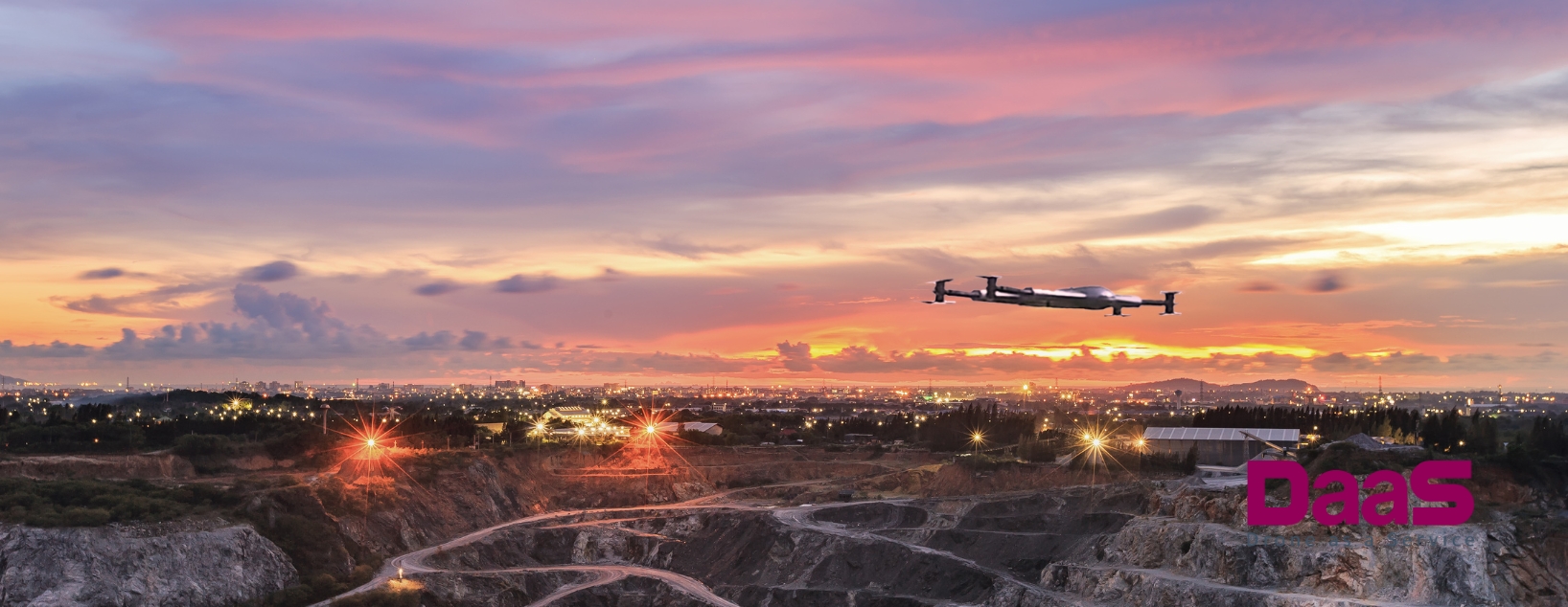 Drone assisting emergency response aerial view