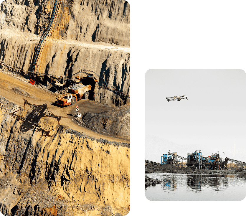 Drone Surveying mining and quarry operations site