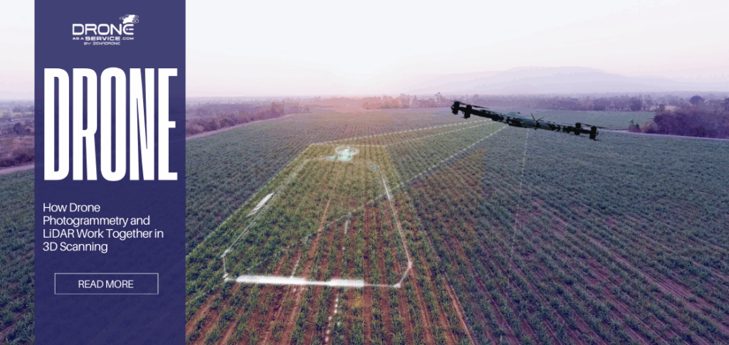 Comparison of drone photogrammetry and LiDAR scanning showing vegetation penetration and 3D terrain modeling differences