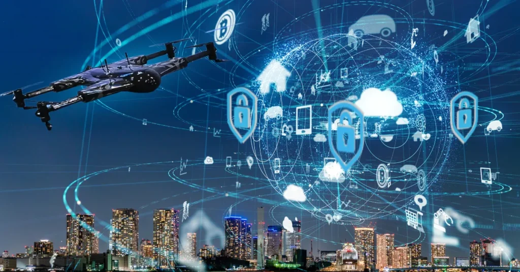 Drone data collection and cloud processing with secure data governance and encryption in DaaS infrastructure monitoring